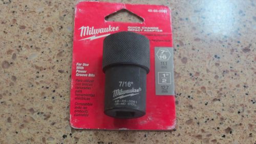 Milwaukee 48-66-0061 Quick change impact adapter 7/16 hex, 1/2 drive
