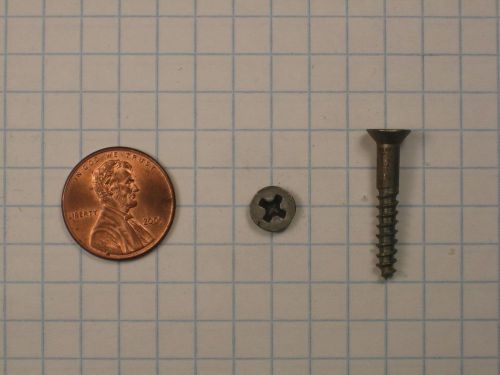 Wood screws #7 x 1&#034; hardened steel, flat head, phillips drive, unplated for sale