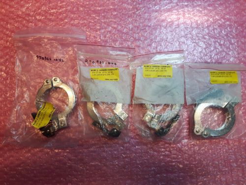 Lot of 4 kurt j. lesker qf40-150-cha kf40 aluminum clamp lever type for sale