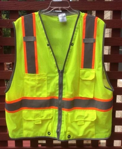 Ml kishigo class 2 heavy duty high visibility reflective safety vest  size 3xl for sale