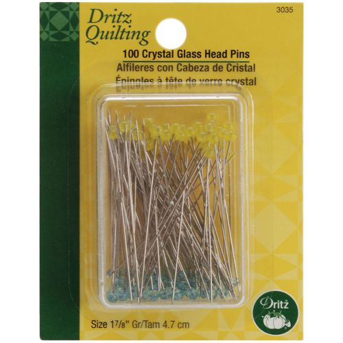 Dritz Quilting Crystal Glass Head Pins-Size 30 100/Pkg