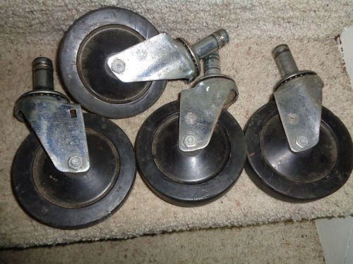 Caster 5&#034; Wheel  Scaffold  .850 Shaft nonLocking Lot of 4 ( four )