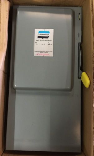 New Crouse Hinds 3P 100 Amp 240V Disconnect Safety Switch AU363