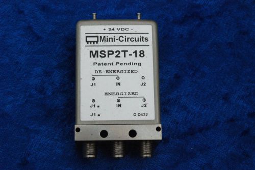 Mini-Circuit MSP2T-18 SPDT switch, 50 Ohm, DC-18GHz, 24V SMA conn