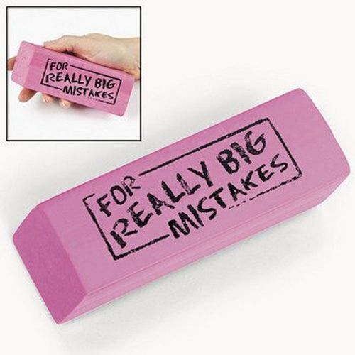 5&#034; Big Erasers for Big Mistakes Pk of 8