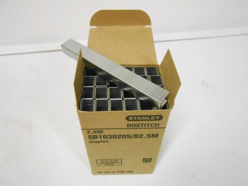 Nos stanley bostitch sb1030205/82.5m staples box of 2,490 for use in p50-10b for sale