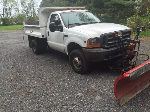 01&#039; Ford F350 4X4 Dump Truck w/ 8&#039;6&#034; Western snow plow