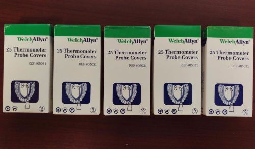 Welch Allyn SURETEMP Thermometer Probe Covers 25/BX #05031 NEW LOT OF 5 BOXES!
