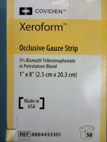Covidien Xeroform Petrolatum Gauze Wound Dressings 1&#034; X 8&#034; (Pack of 50)