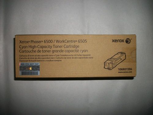 GENUINE OEM XEROX CYAN  HighCapacity Print Cartridge 106R01594, PHASER 6500
