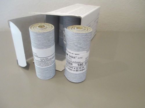 New,10pk 3M Stikit 415U 2-1/2&#034; x 85&#034; Refill Rolls 180G Sanding Rolls,16284