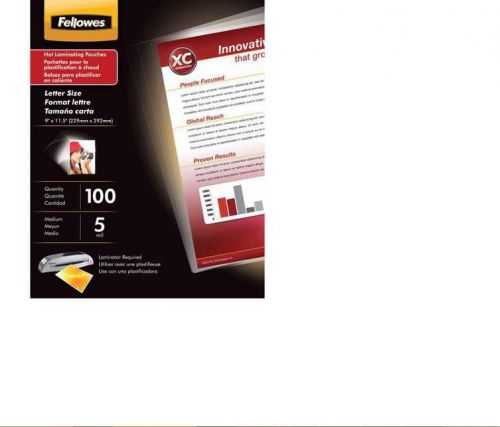 Fellowes 100-Pack  Letter Laminating Pouches, Crystal Clear,(Value pack of 100)