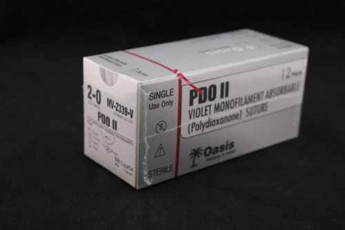 Veterinary pdo ii violet monofilament absorb. sz 2-0/nct-1, vet use only, 2/bx for sale