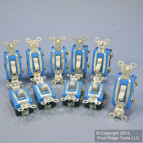 10 pass &amp; seymour gray commercial toggle light switches 15a cs15ac1-gry for sale