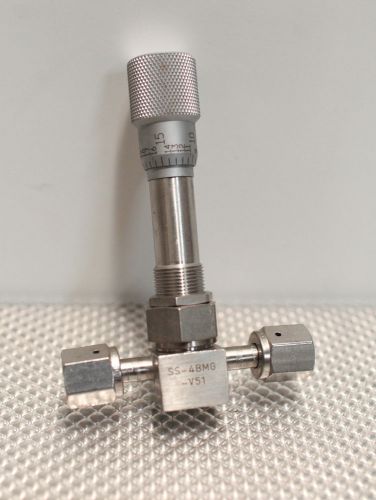 Swagelok/nupro ss-4bmg-v51 metering valve bellows sealed 1/4 fem vcr face seal for sale