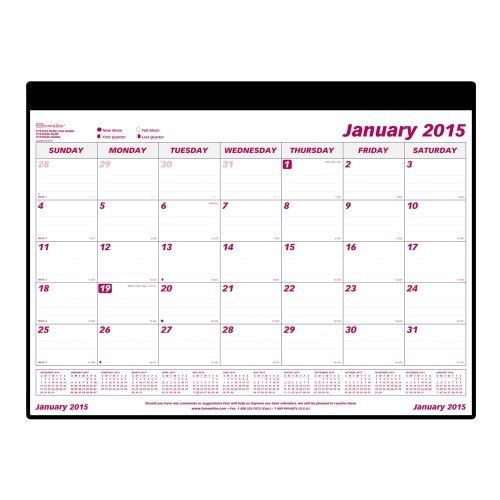 Brownline 2015 Monthly Desk Pad, Refill and Holder, Virgin Paper, 24.25 x 19.12
