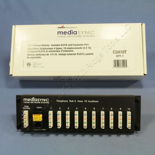 Cooper open house mediasync structured media 4x10 telephone module rj131x csh10t for sale