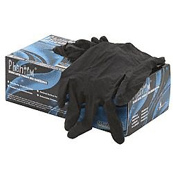 Crl small tear resistant black latex gloves for sale