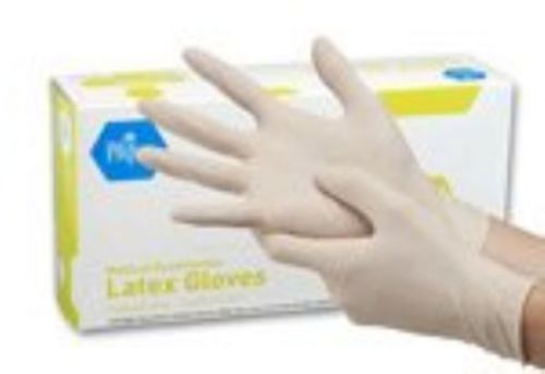 MedPride Powder-Free Latex Exam Gloves, Medium, Box/100