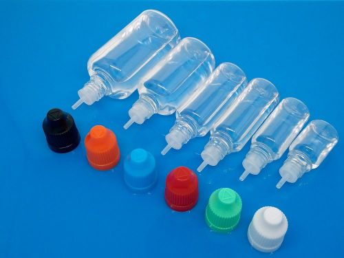 100PCS 5-50ml PET Plastic Dropper Bottles ChildProof Cap Safe Liquild Vape Vapor