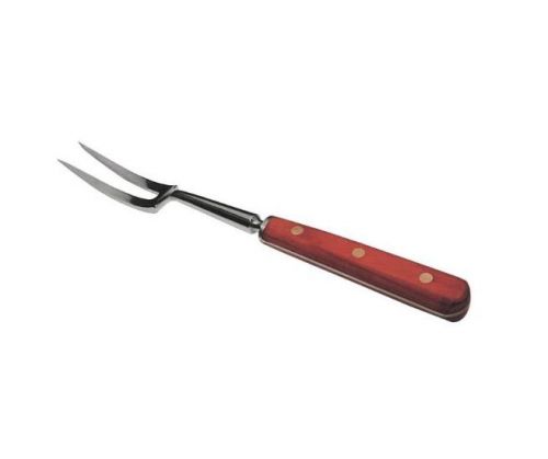Winco KCF-12, 12-Inch Two-Tine Forged Cook’s Fork with Wooden Handle