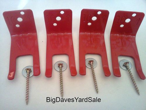 (4 Wall Hooks) Universal Mount, Hanger, Bracket for a 5 to 10 lb. Extinguishers