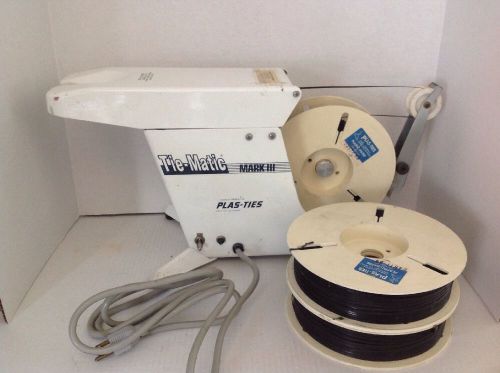 Tie-matic mark iii. twisty tie machine. tested. works great. 2 extra spools. for sale