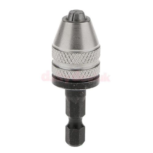 1/4&#034; hex shank 0.3-3.4mm keyless drill chuck adaptor converter hand tools for sale