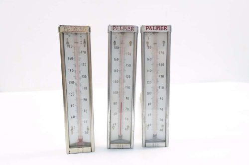 Lot 3 palmer 10 in face 12 in stem thermometer 30-180f d532360 for sale