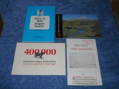 Lot of 4 Angus Books angus association directory report ohio valley annual sell