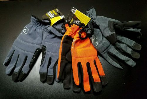 FIRM GRIP 3 PACK HIGH PERFORMANCE  XLARGE WORK GLOVES.  WASHABLE .