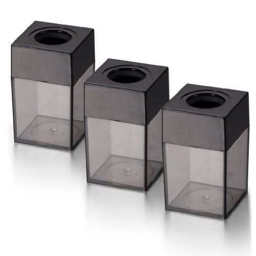 New officemateoic small clip dispenser smoke black 3 pack 93693 free shipping for sale