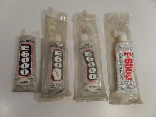 Eclectic Products E6000 Adhesive Sealant 781 White 3.7 fl oz Lot of 4 USA NEW