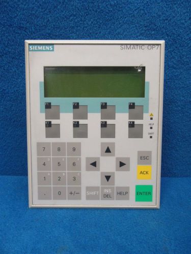 Siemens Simatic OP 7-DP Operator Panel 6AV3 607-1JC20-0AX1 *Tested Working*