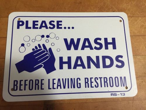 Employees Wash Hands decals 10&#034; x 7&#034; stickers outdoor durable business signs