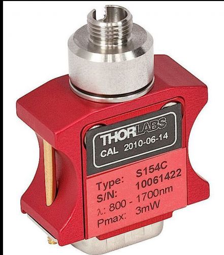 Thorlabs S154C Compact Fiber Photodiode Power Sensor, InGaAs, 800-1700 nm, 3 mW
