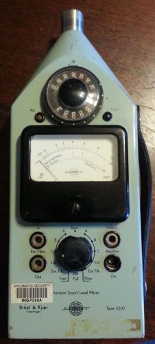 bruel &amp; kjcer precision sound level meter type 2203