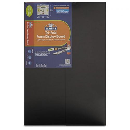 Elmer&#039;s Tri-Fold Premium Foam Display Board, Black, 36x48 Inch