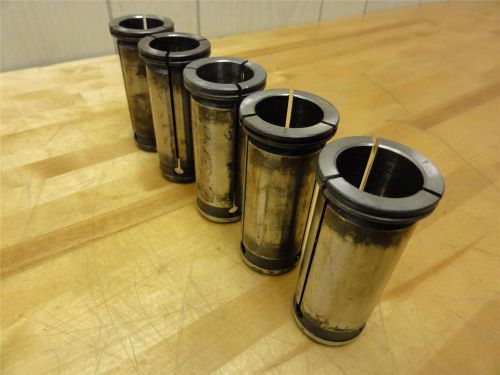 (5) Pieces Milling Chuck Collets, 1.25&#034; OD x 3.15&#034; Length, 1&#034; collet