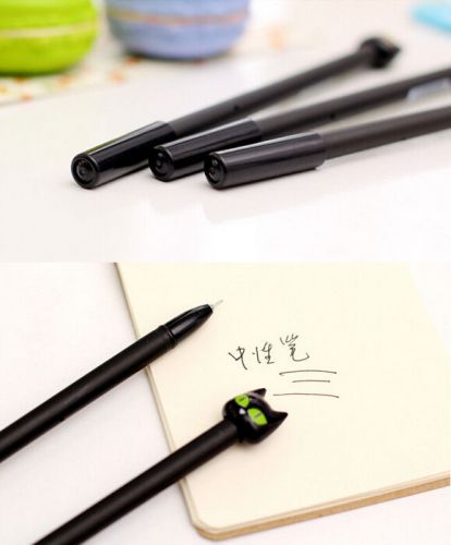 Sweet Cute Black Cat Design Gel Pen Gift Supplies