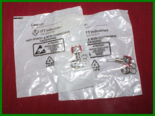 Lot of 2 NEW ITT C&amp;K  7101 On-None-On Miniature Toggle Switches Sealed Package