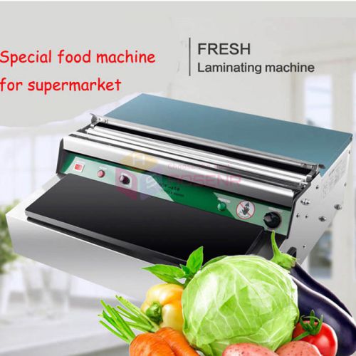 220V 450mm Food Tray Wrapper Film Wrap Sealer Supermarket Fruit Packing Machine