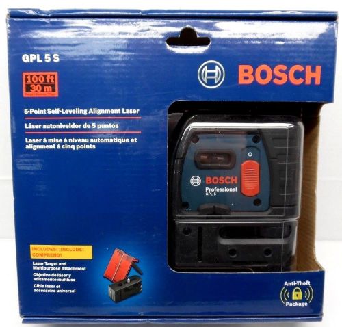 BOSCH PROFESSIONAL GPL 5S 5-POINT SELF-LEVELING ALIGNMENT LASER NEW