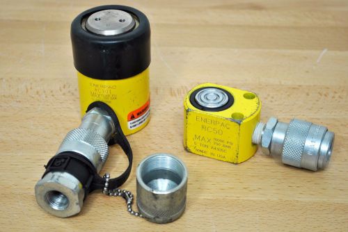 Enerpac 5 &amp; 10 ton single acting hydraulic cylinder 5/8&#034; stroke rc50 &amp; 1&#034; rc101 for sale