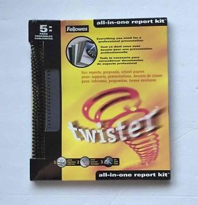Fellowes Twister All-in-One Report Presentation Kit 5-Pack Office School Work