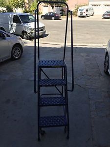 4 Step Rolling Safety Ladder - Commercial - Home Depot- Lowes