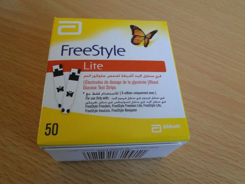 Blood Glucose Test Strips  50 Strips  Free Style  Lite    *   2018/06    NEW