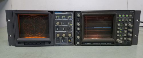 TEKTRONIX 1725 &amp; Leader 5100 Component Digital Waveform Monitor DUAL CASE