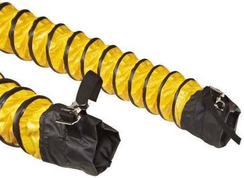 Flexaust springflex fsp-5 polyester duct hose, yellow, enclosed belted cuffs, for sale