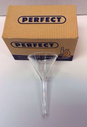 PERFECT   Ribbed Glass Filtering Funnel  No. 509-A 4 1/4  Long   2 inches-Dia.